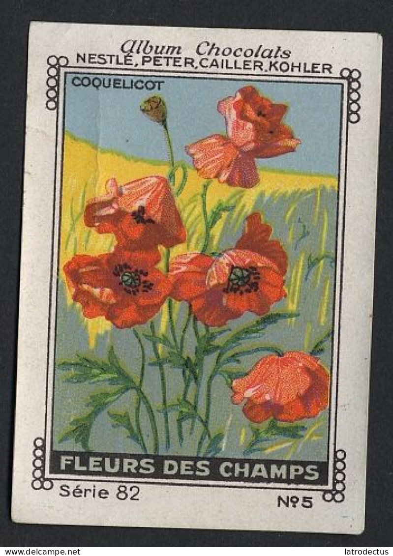 Nestlé - 82 - Fleur De Champs, Field Flowers - 5 - Coquelicot, Papaver, Poppy - Nestlé