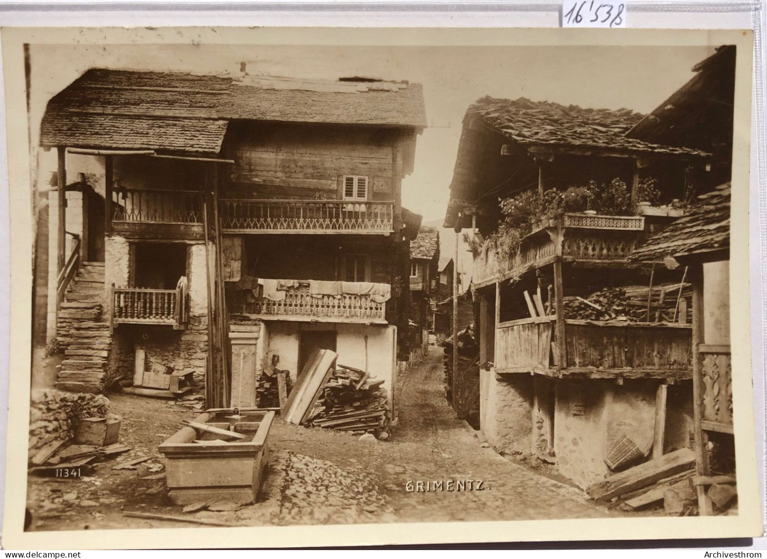 Grimentz (Valais) - Maisons Sur La Place Et La Fontaine (16'538) - Grimentz