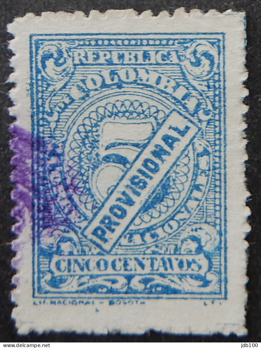 Colombia 1920 (4d) Figure Stamp Inscription "provisional" - Kolumbien