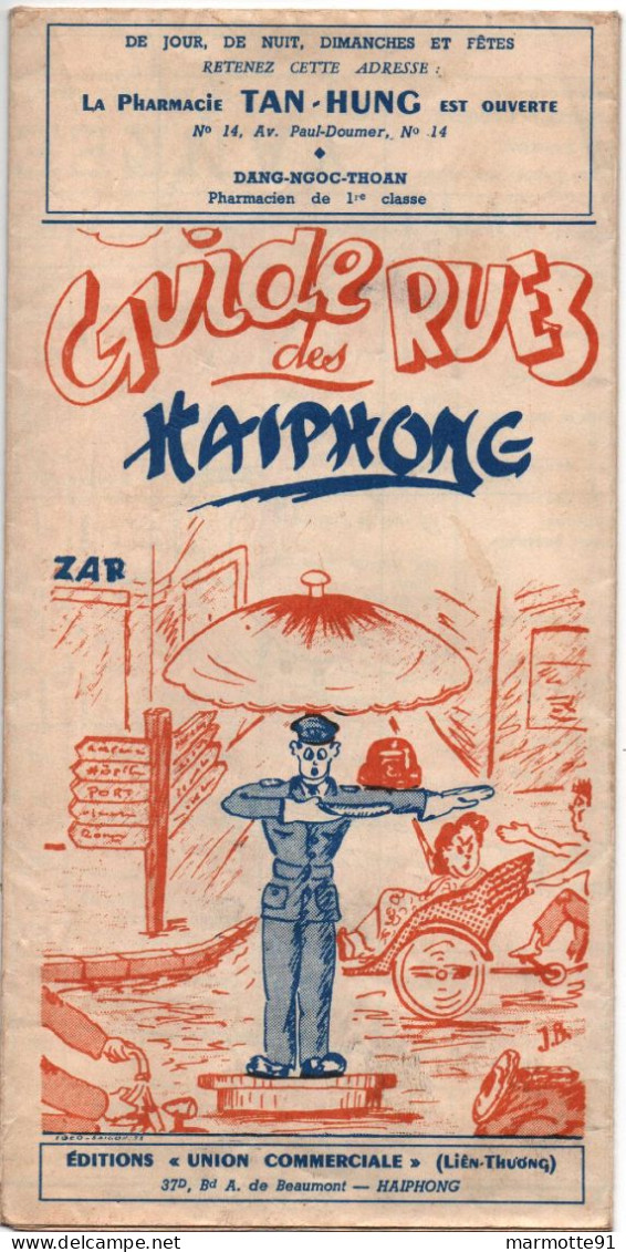 GUIDE RUES HAÏPHONG  AVEC PLAN 1953 ARMEE FRANCAISE INDOCHINE INDOCHINA  CEFEO PROPAGANDE - Documents