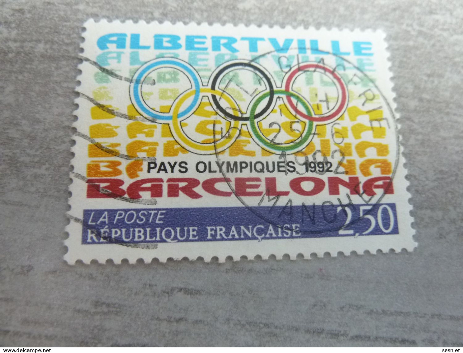 La France Et L'Espagne - Anneaux Olympiques - 2f.50 - Yt 2760 - Multicolore - Oblitéré - Année 1992 - - Verano 1992: Barcelona