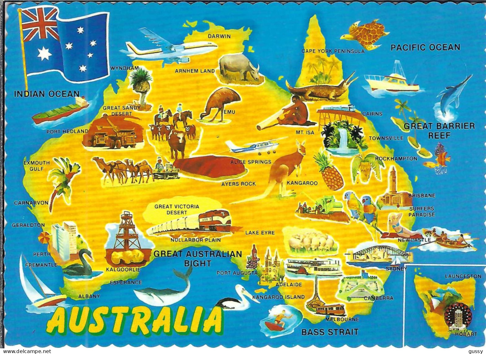 AUSTRALIE Ca.1988: CP Ill. De Pittsburgh à Vandoeuvres (GE, Suisse) - Lettres & Documents