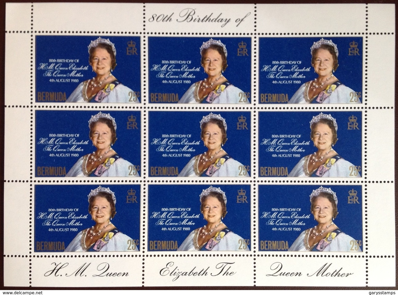Bermuda 1980 Queen Mother 80th Birthday Sheetlet MNH - Bermuda