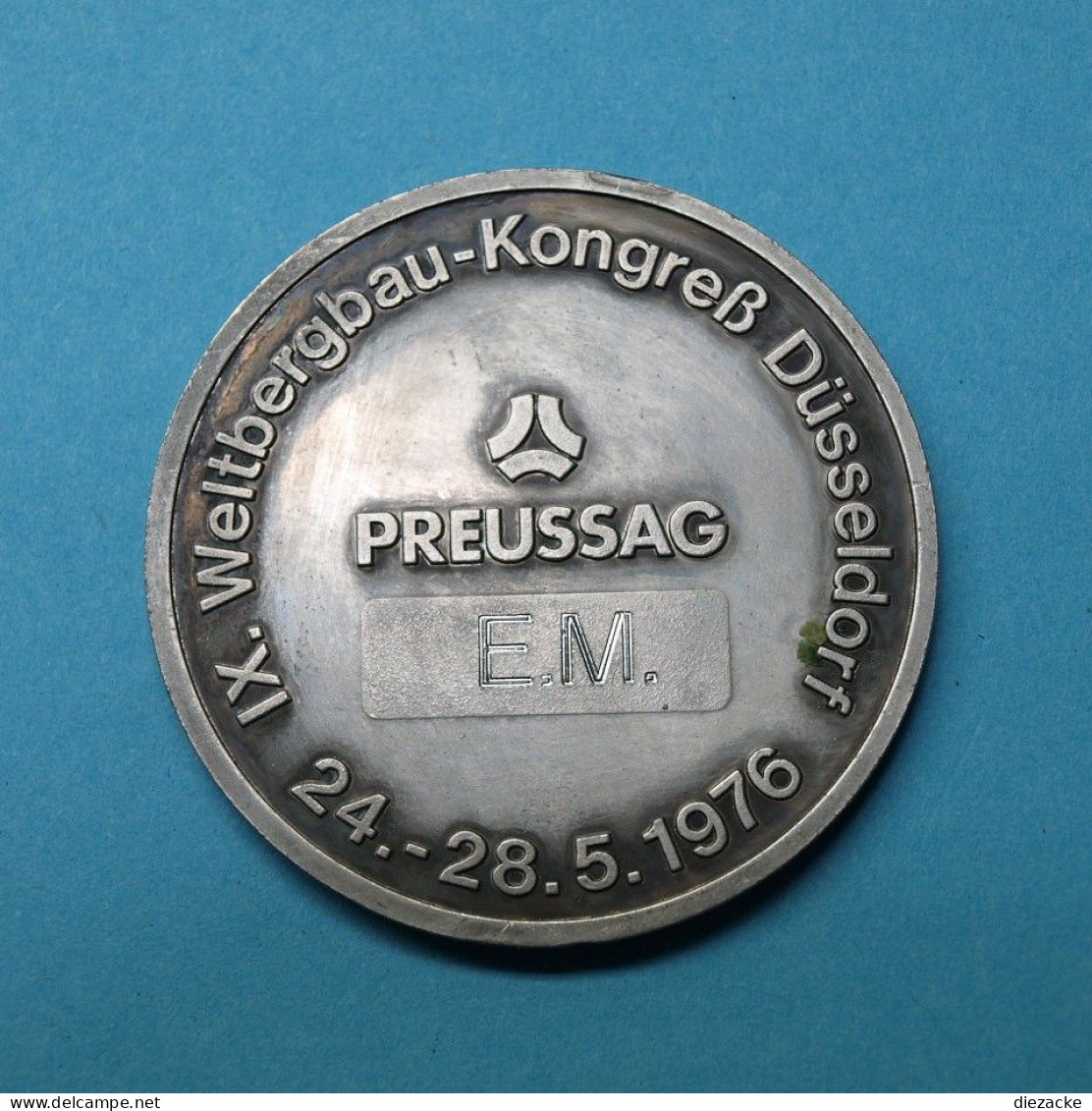 Bergbaumedaille "Weltbergbau-Kongreß Düsseldorf 1976" Vz (BB003 - Ohne Zuordnung