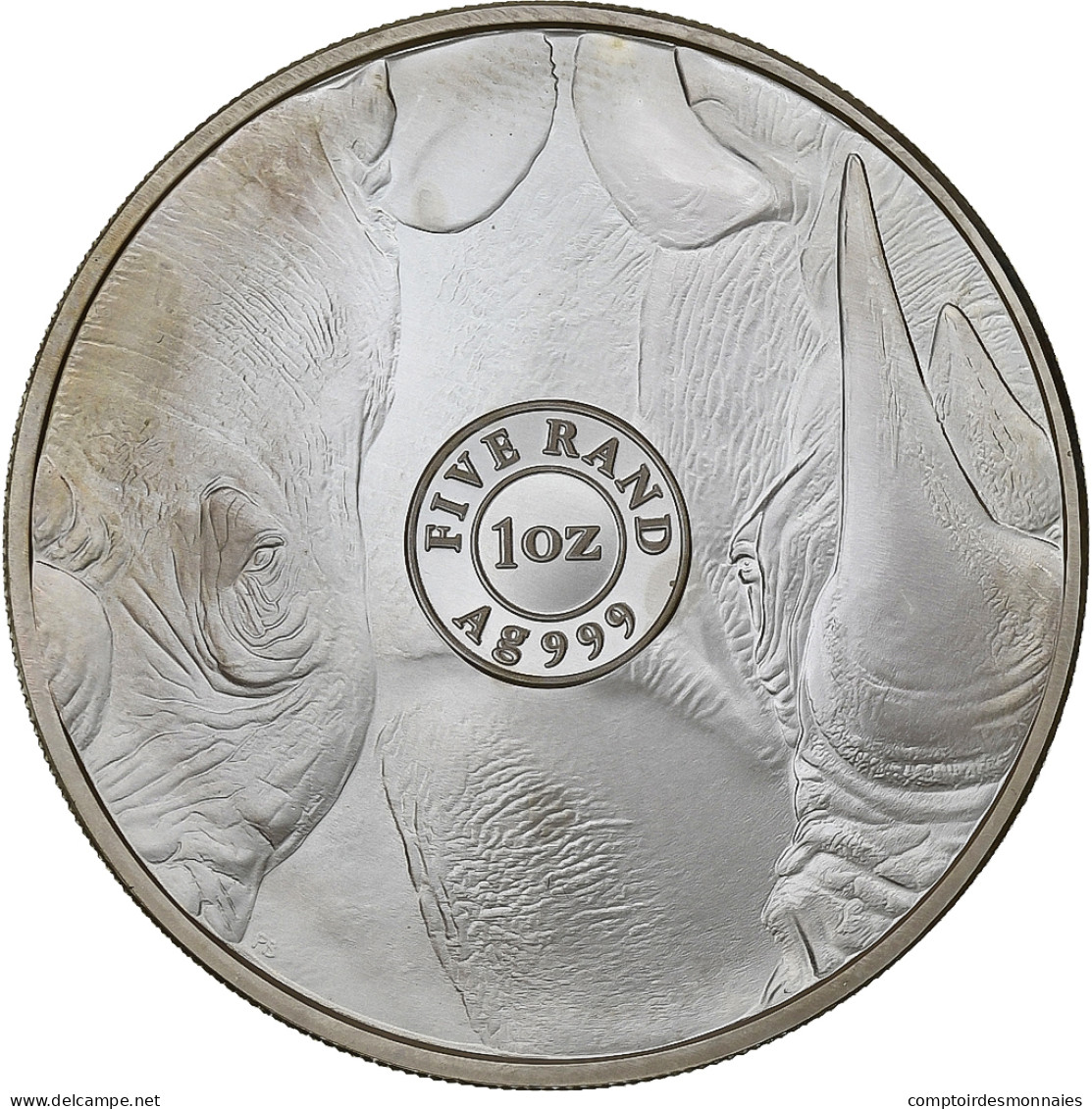 Afrique Du Sud, 5 Rand, Rhinocéros, 2020, South Africa Mint, 1 Oz, Argent, SUP - South Africa