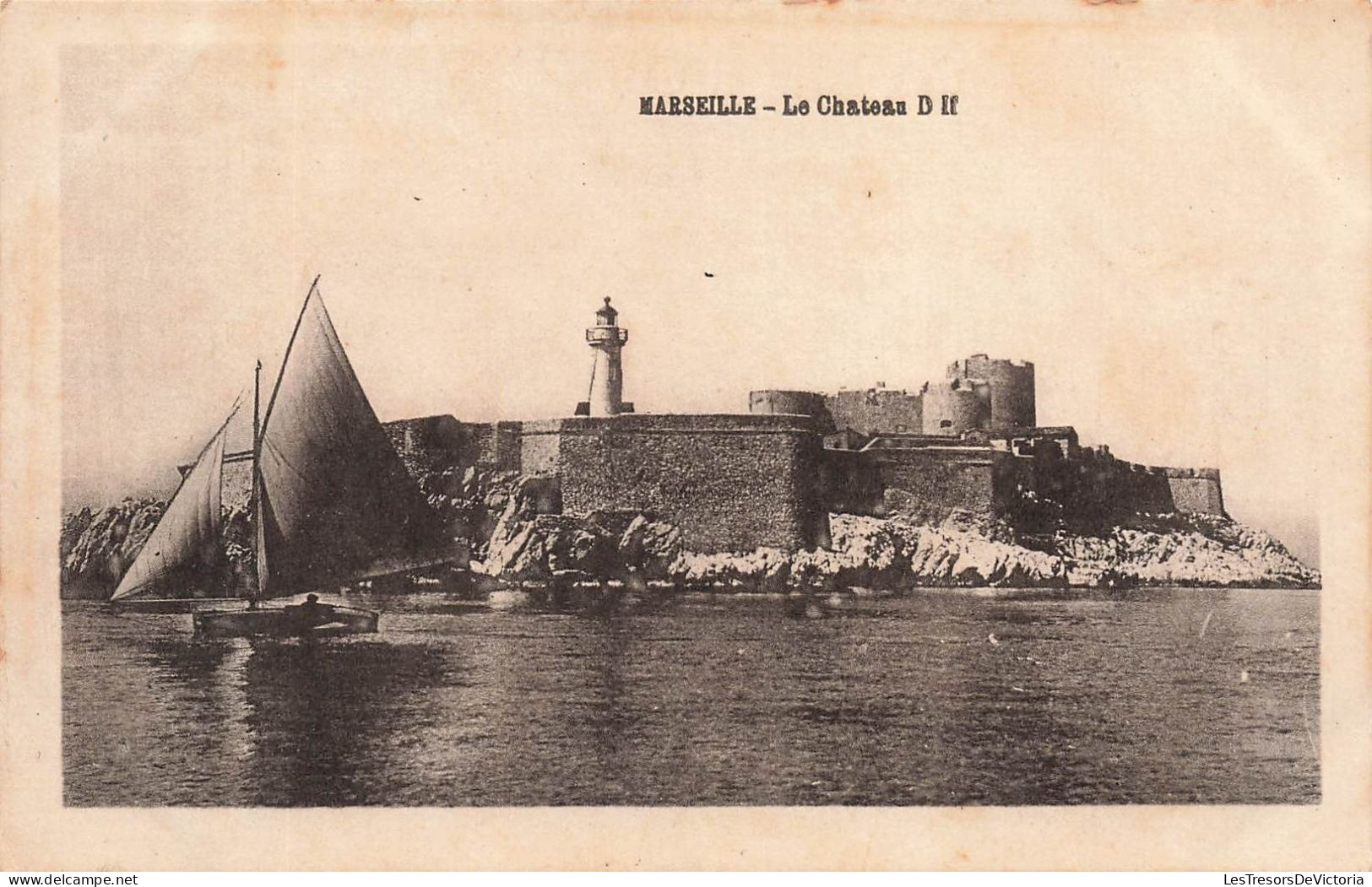 FRANCE - Marseille - Le Château D'If - Vue D'ensemble - Bateau - La Mer - Carte Postale Ancienne - Château D'If, Frioul, Islands...