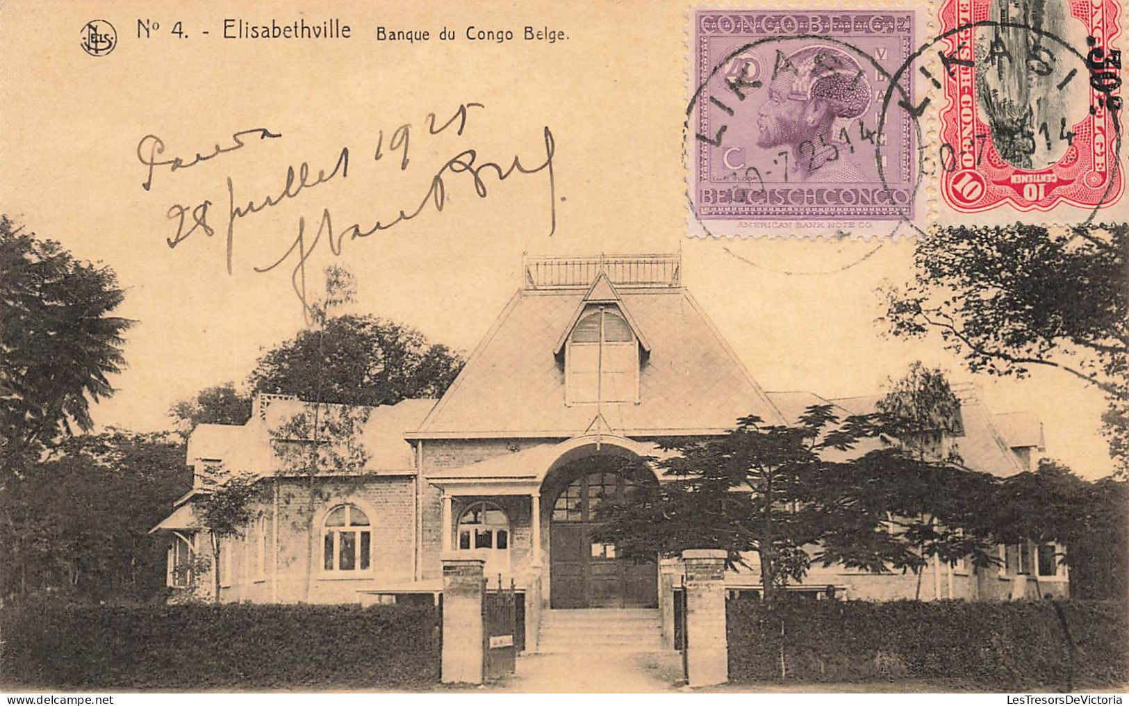 CONGO - Elisabethville - Banque Du Congo Belge - Carte Postale Ancienne - Kinshasa - Leopoldville