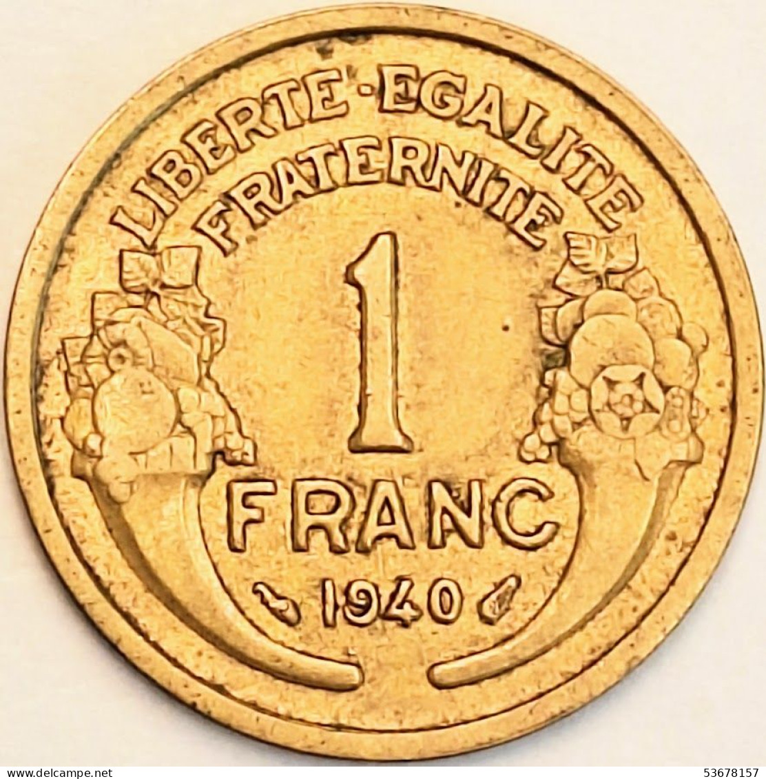 France - Franc 1940, KM# 885 (#4078) - 1 Franc