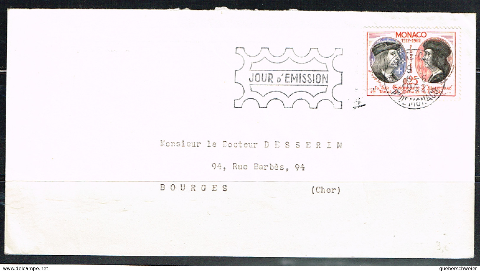HC L 64 -  MONACO N° 576 Sur FDC - Briefe U. Dokumente