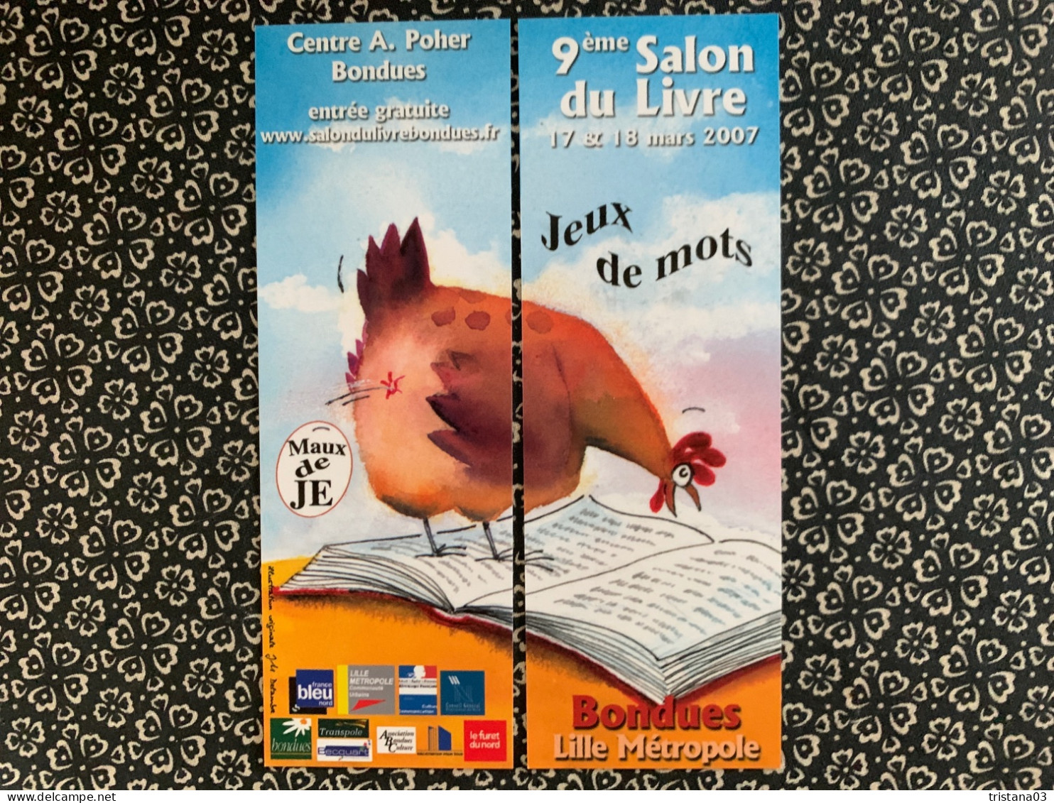 Marque Page Salon Du Livre Bondues - Marcapáginas