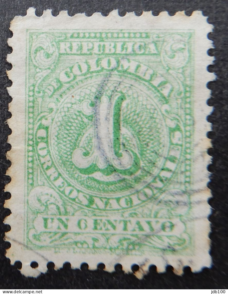Colombia 1904 (2) Figure Stamp - Colombia