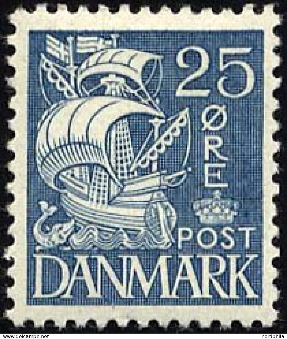 DÄNEMARK 204 *, 1933, 25 Ø Blau, Falzreste, Pracht - Gebraucht