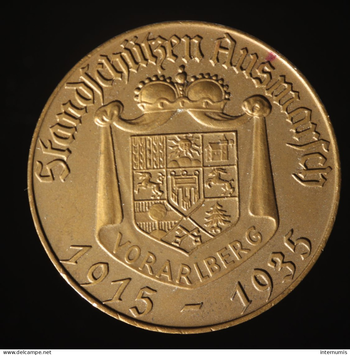  Autriche / Austria, Vorarlberg, Schützenmedaille / Medaille De Tir / Shooting Medal,
1915-1935, Bronze, NC (UNC), KM# - Altri & Non Classificati