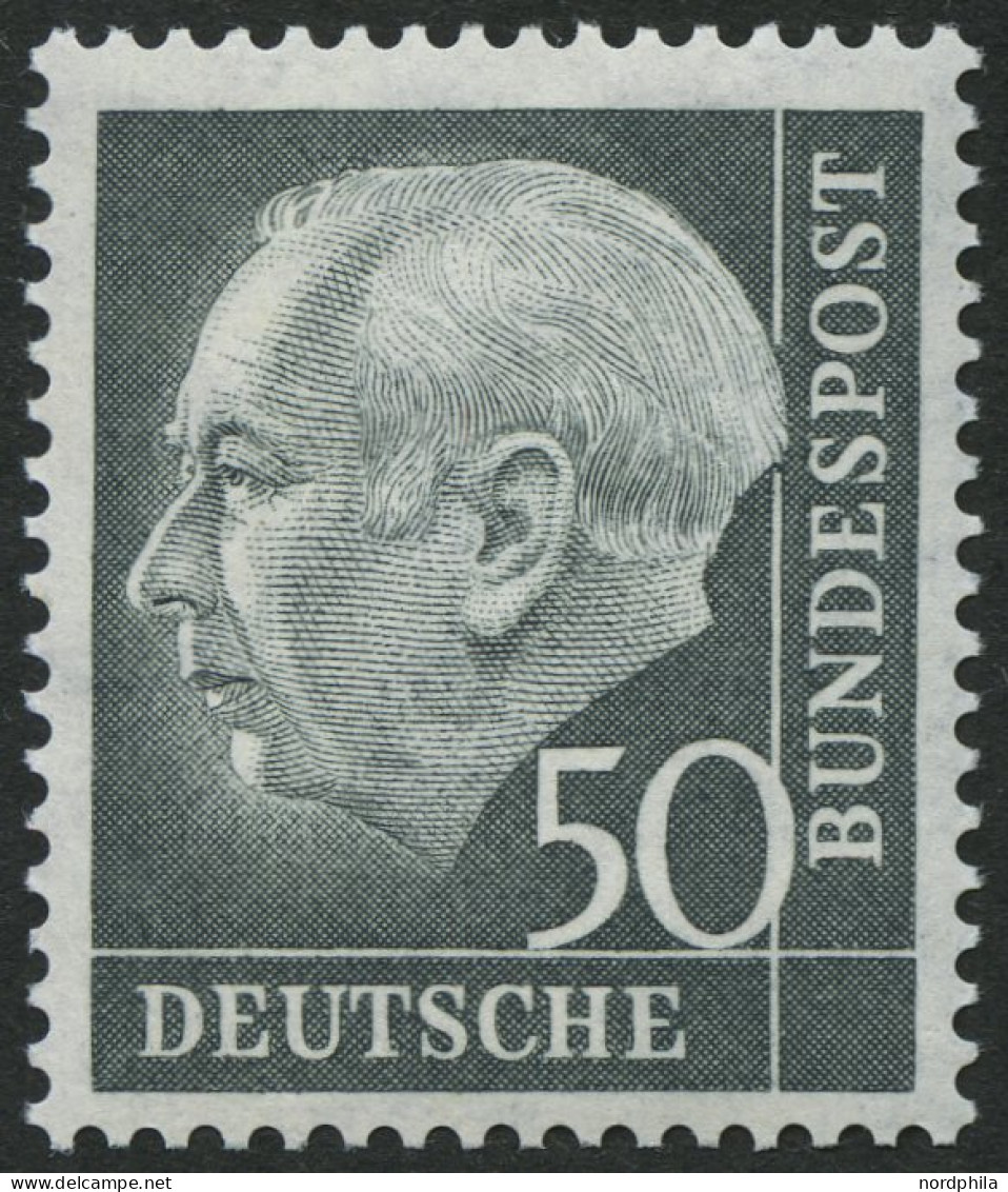 BUNDESREPUBLIK 189 **, 1954, 50 Pf. Heuß, Pracht, Mi. 200.- - Neufs