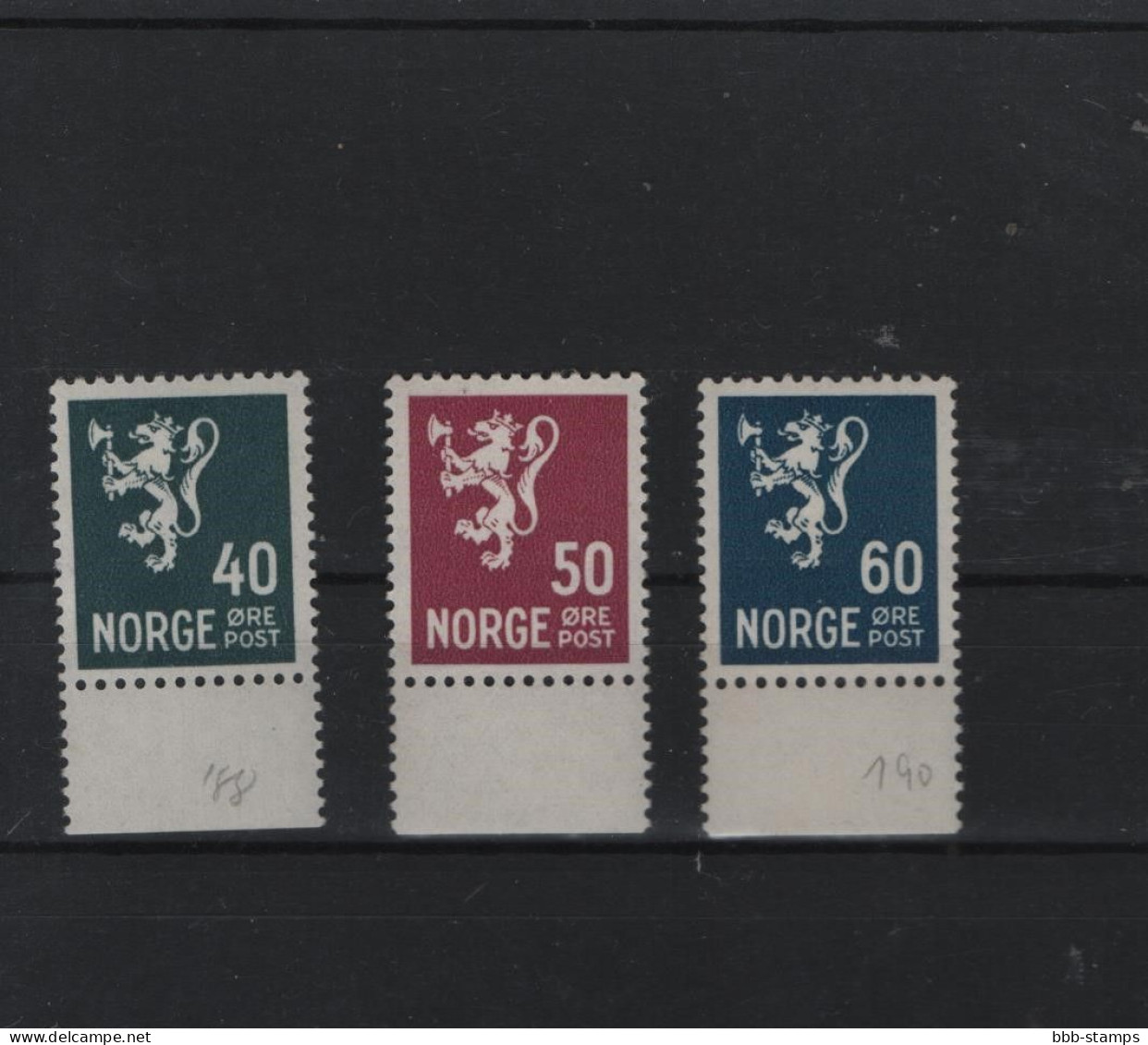 Norwegen Michel Cat.No.  Mnh/** 188/190 - Ongebruikt