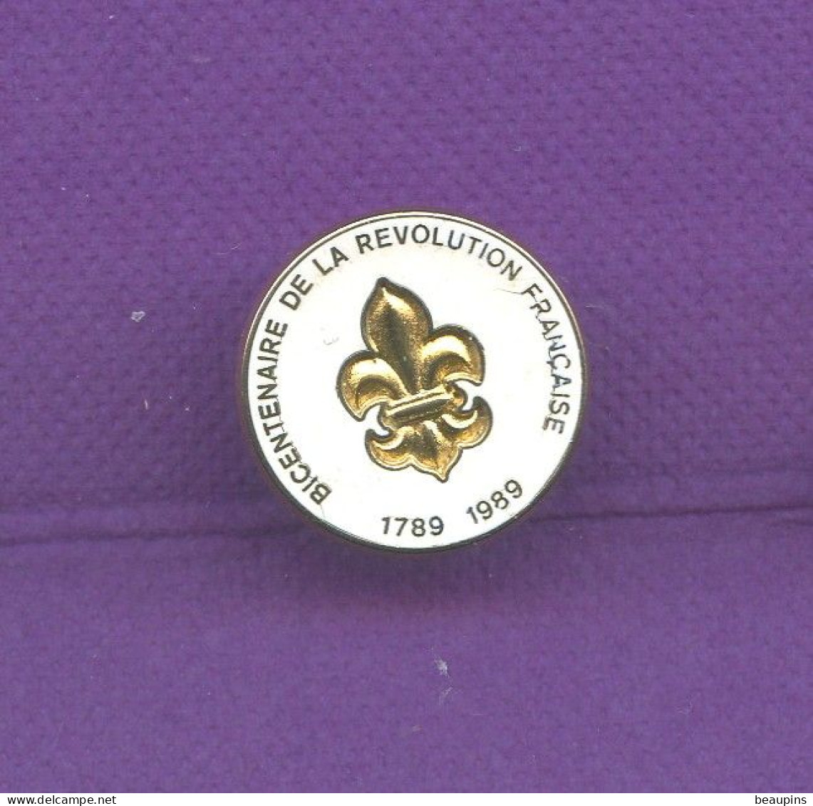 Superbe Pins Bicentennaire De La Revolution 1789 - 1989 Fleur Lys Zamac N862 - Administrations