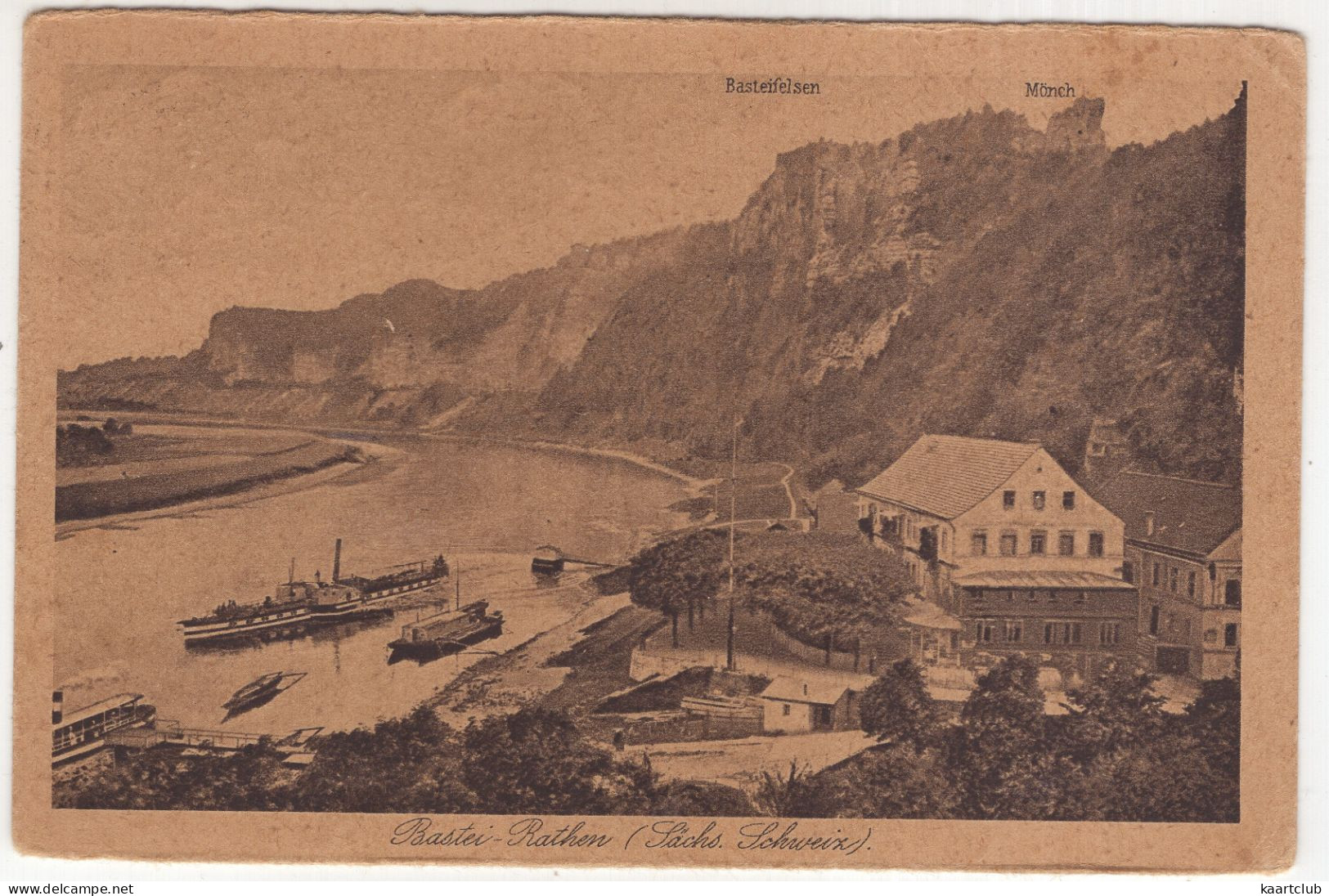 Bastei-Rathen (Sächs. Schweiz) - (Deutschland) - 1928 - Dampfer - Bastei (sächs. Schweiz)