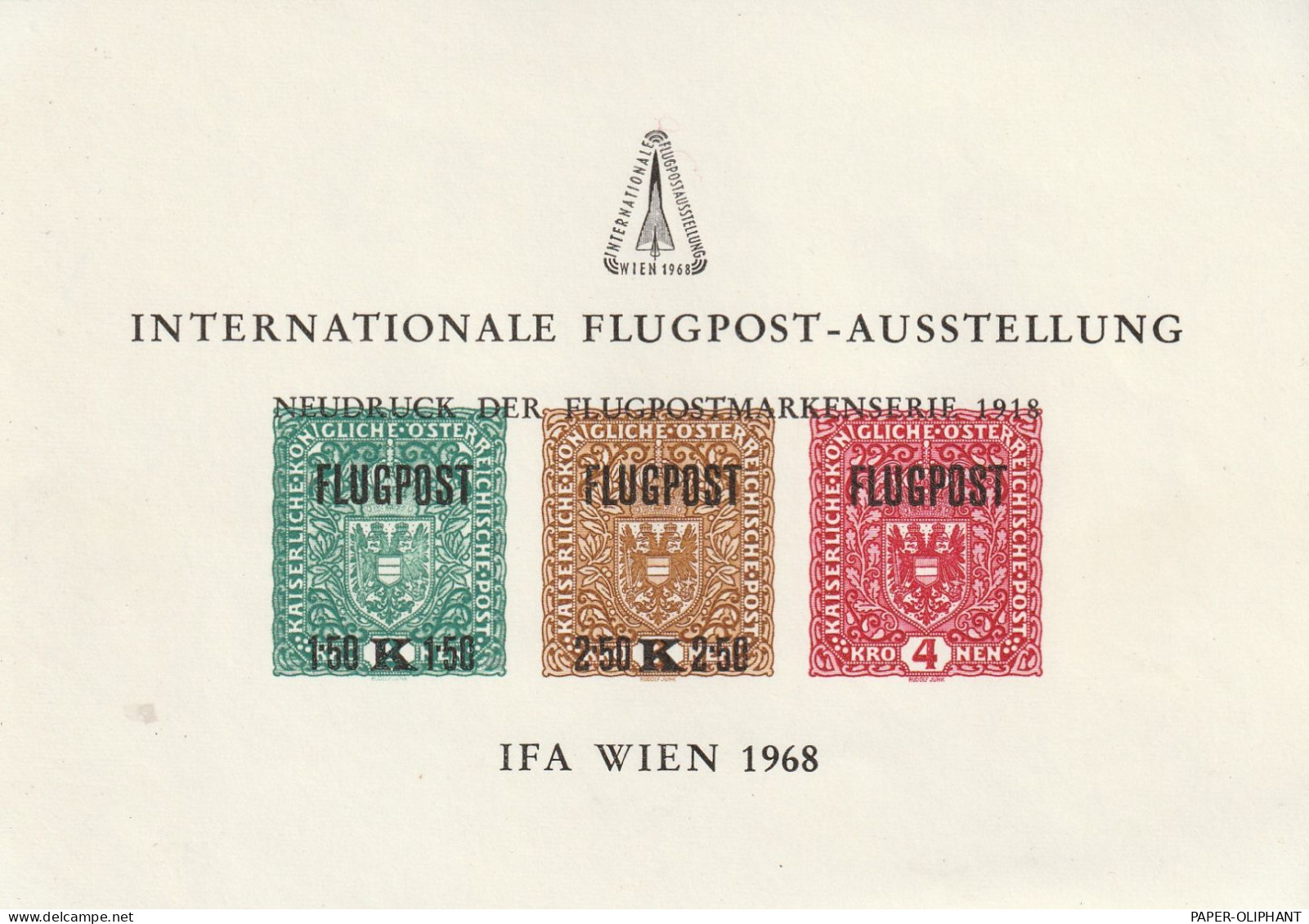 ÖSTERREICH - 1968, IFA Wien - Probe- Und Nachdrucke