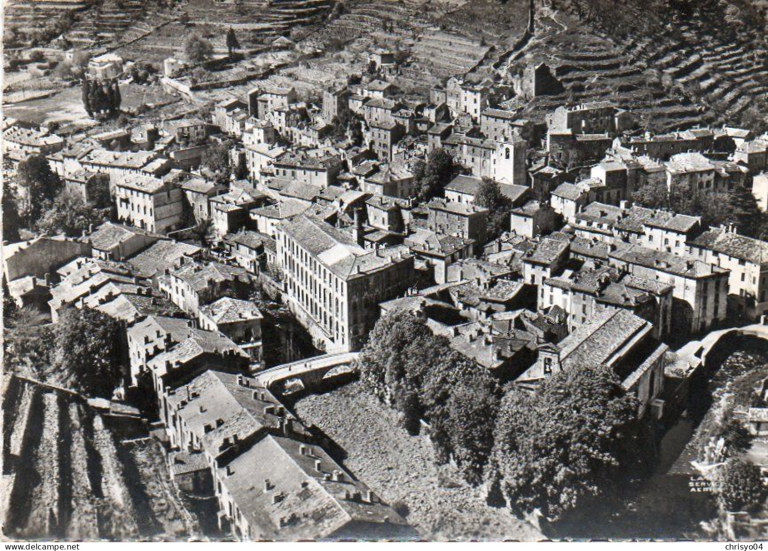 4V3Y    30 Valleraugue Mont Aigoual Centre Du Village Prise D'avion - Valleraugue