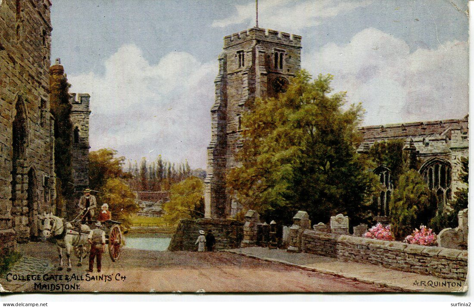 A R QUINTON - 1412 - COLLEGE GATE AND ALL SAINTS CH. MAIDSTONE - Quinton, AR