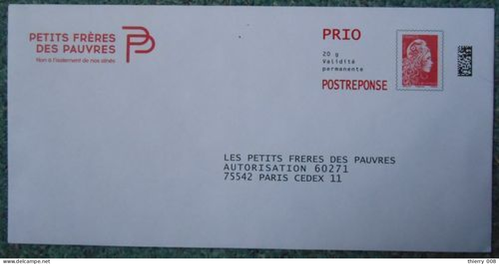 08 Enveloppe PAP Prêt à Poster Réponse  Marianne L'Engagée  PRIO  Petits Frères Des Pauvres - PAP: Antwoord