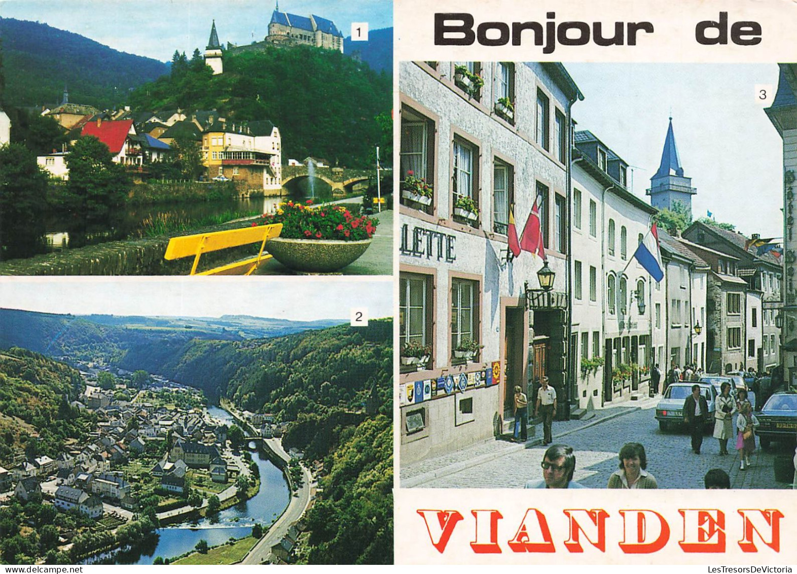 LUXEMBOURG - Vianden - La Vallée De L'Our - Le Château - Hockelstour Et Pont Sur L'Our - Grand'Rue - Carte Postale - Vianden