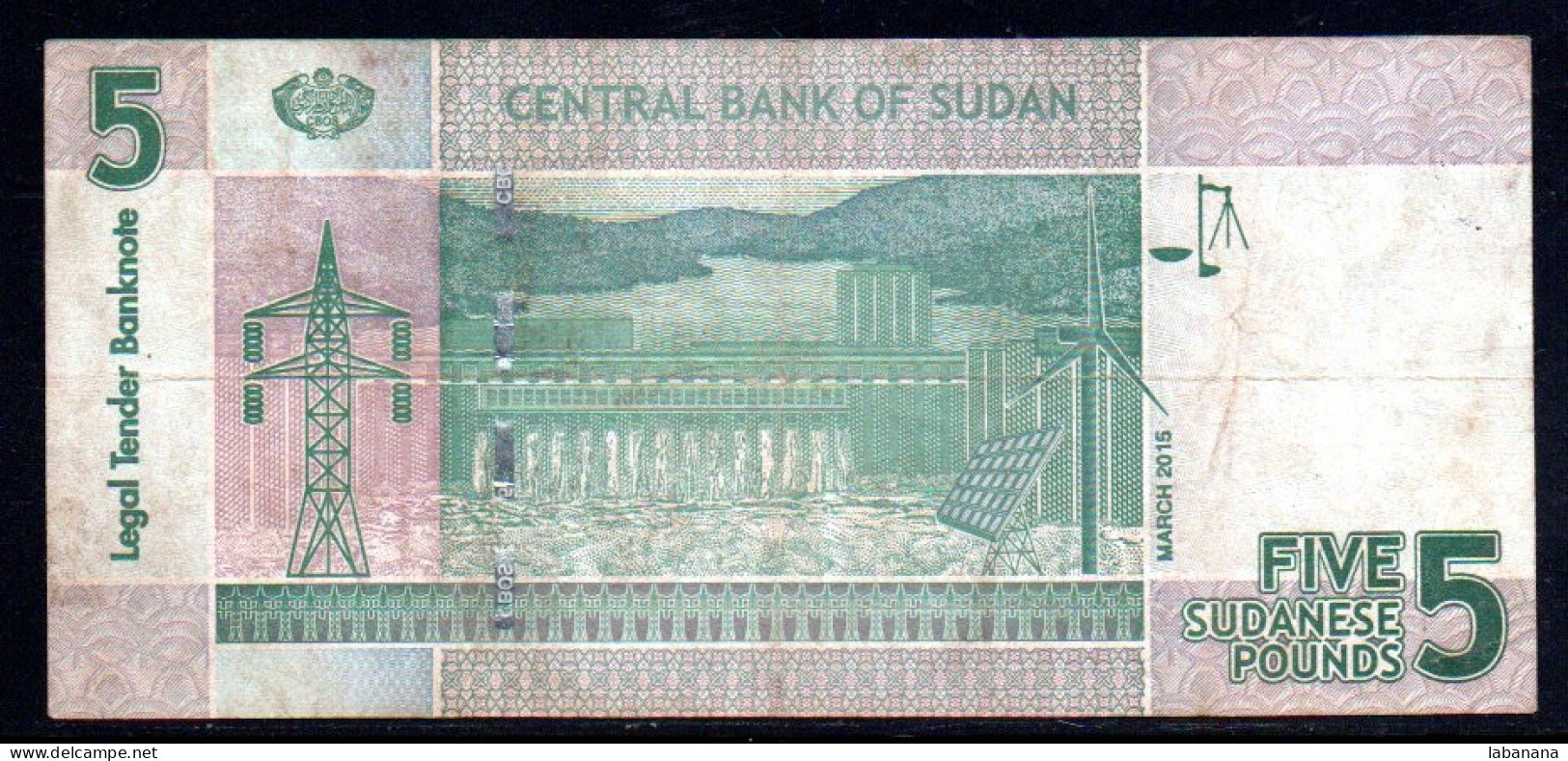 659-Soudan 5 Pounds 2015 CH877 - Sudan