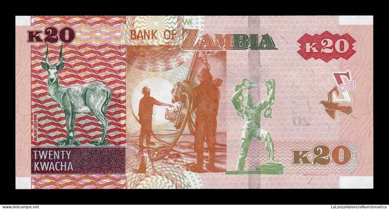 Zambia 20 Kwachas 2018 Pick 59b Sc Unc - Zambia