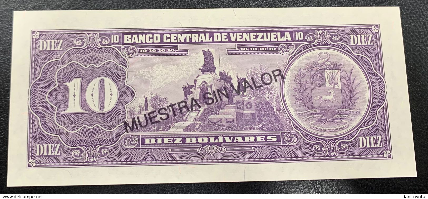 AÑO 1992. 10 BOLIVARES 8 DICIEMBRE. MUESTRA SIN VALOR SIN CIRCULAR. - Venezuela