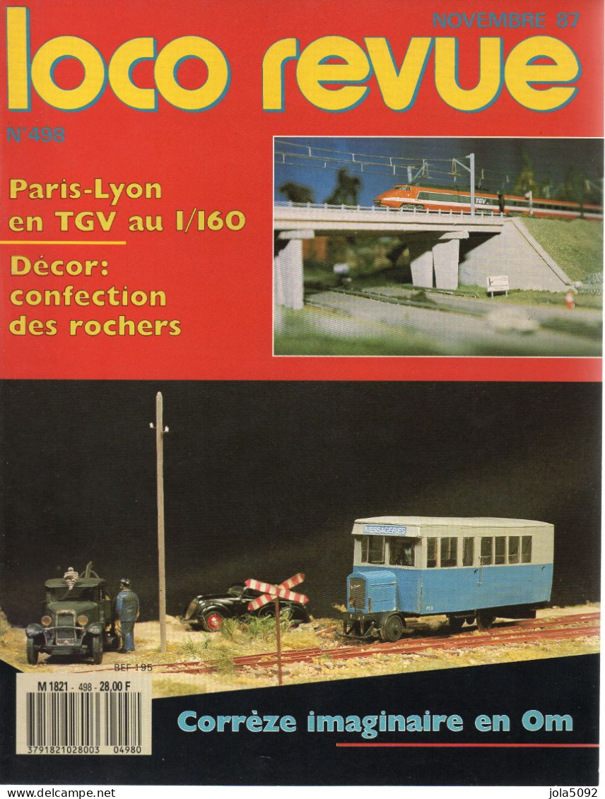 LOCO REVUE N° 498 - Novembre 1987 - Railway & Tramway