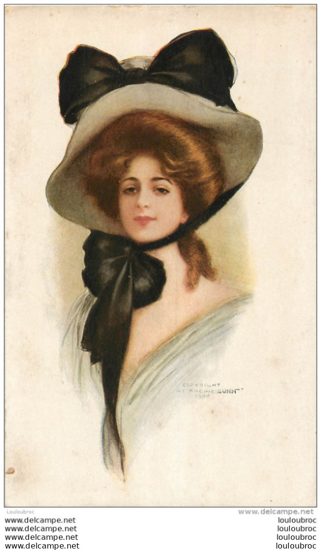 ILLUSTRATEUR  ARCHIE GUNN FEMME AU CHAPEAU - Gunn