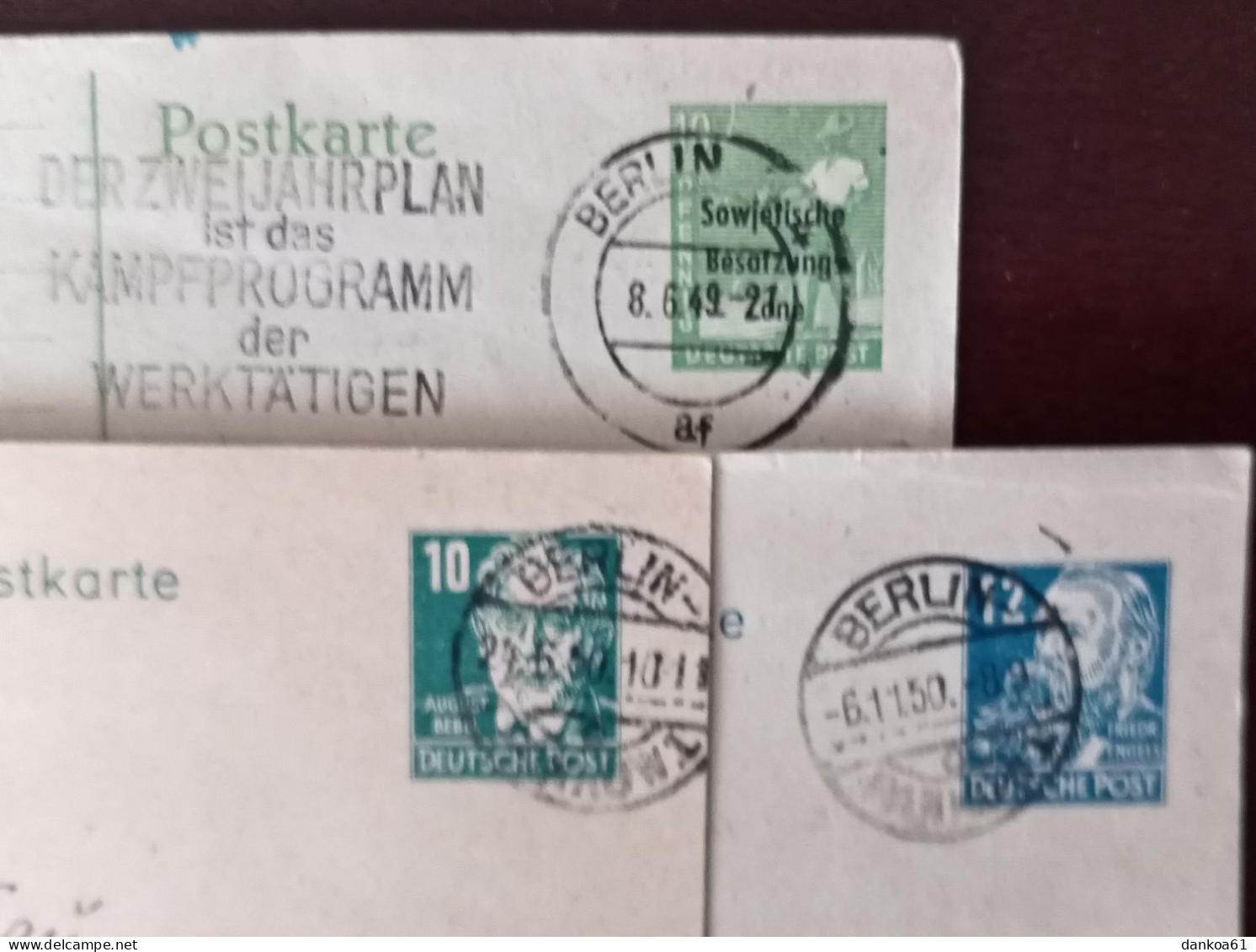 SBZ  Ganzsachen 1949/50 - Entiers Postaux