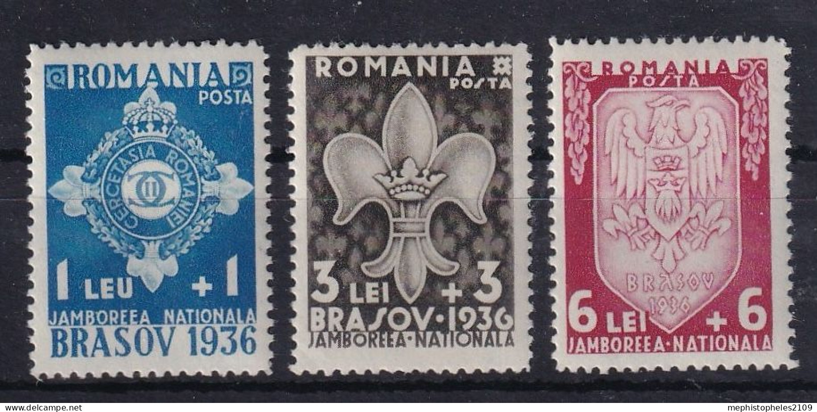 ROMANIA 1936 - Canceled - Sc# 461, 462 - Usado