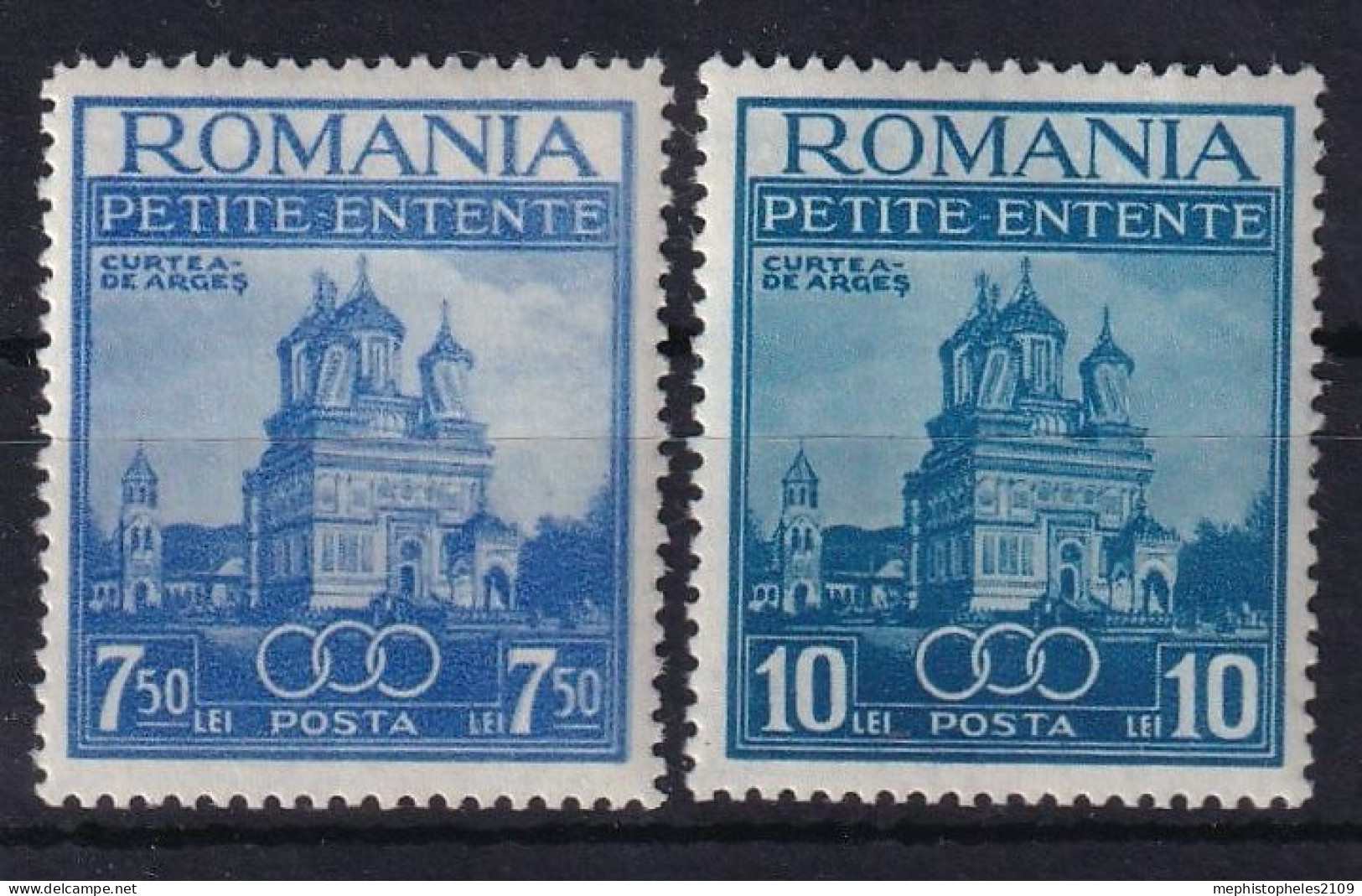 ROMANIA 1937 - MLH - Sc# 467, 468 - Neufs