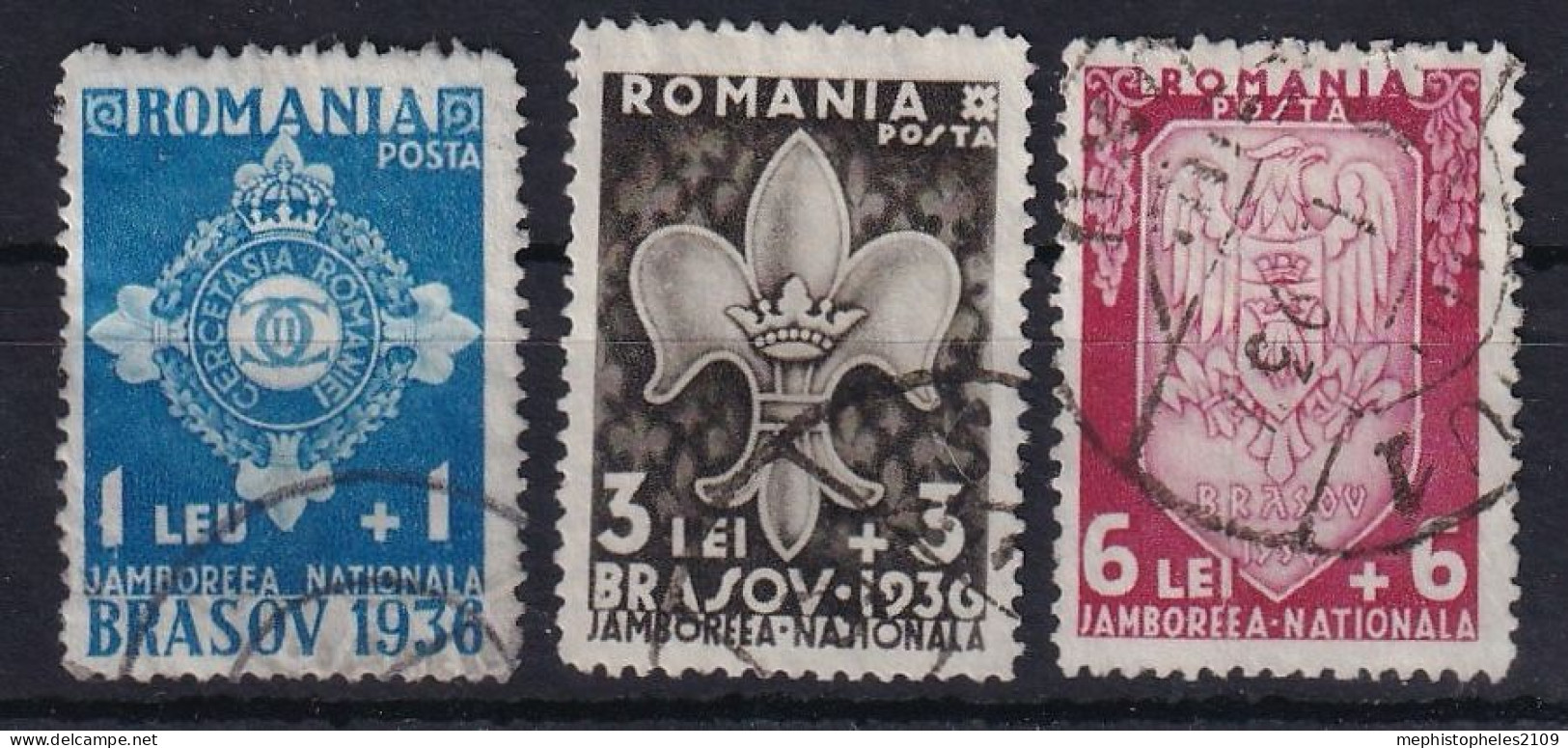 ROMANIA 1936 - MLH - Sc# B63-B65 - Neufs