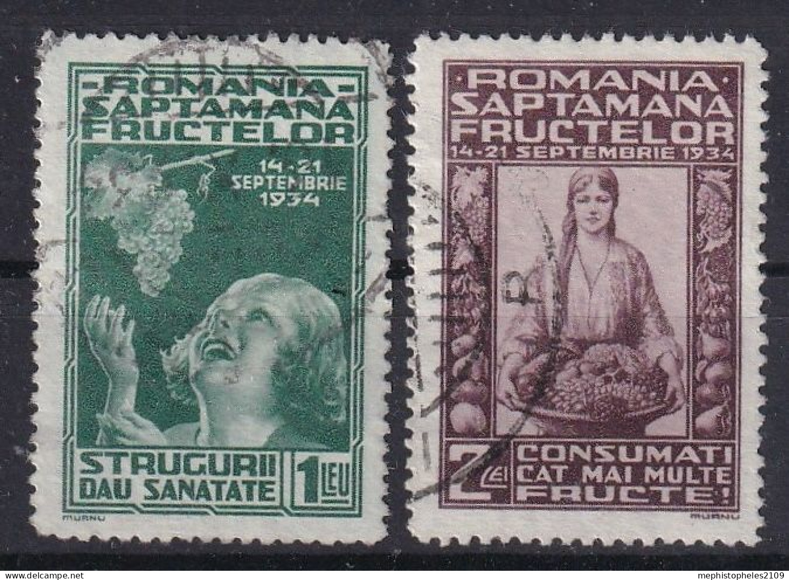 ROMANIA 1934 - MLH - Sc# 440, 441 - Nuovi