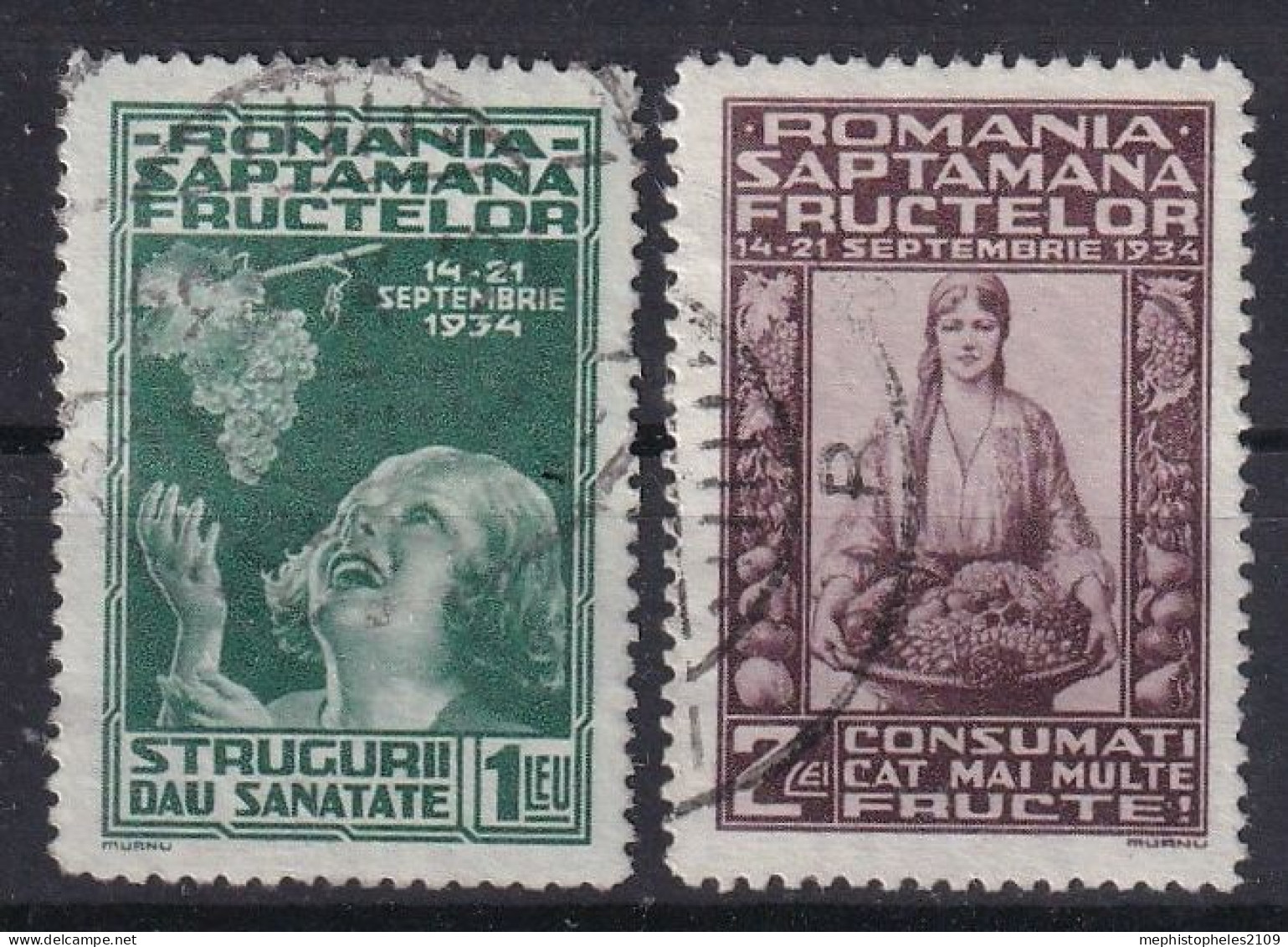 ROMANIA 1934 - MLH - Sc# 440, 441 - Ungebraucht