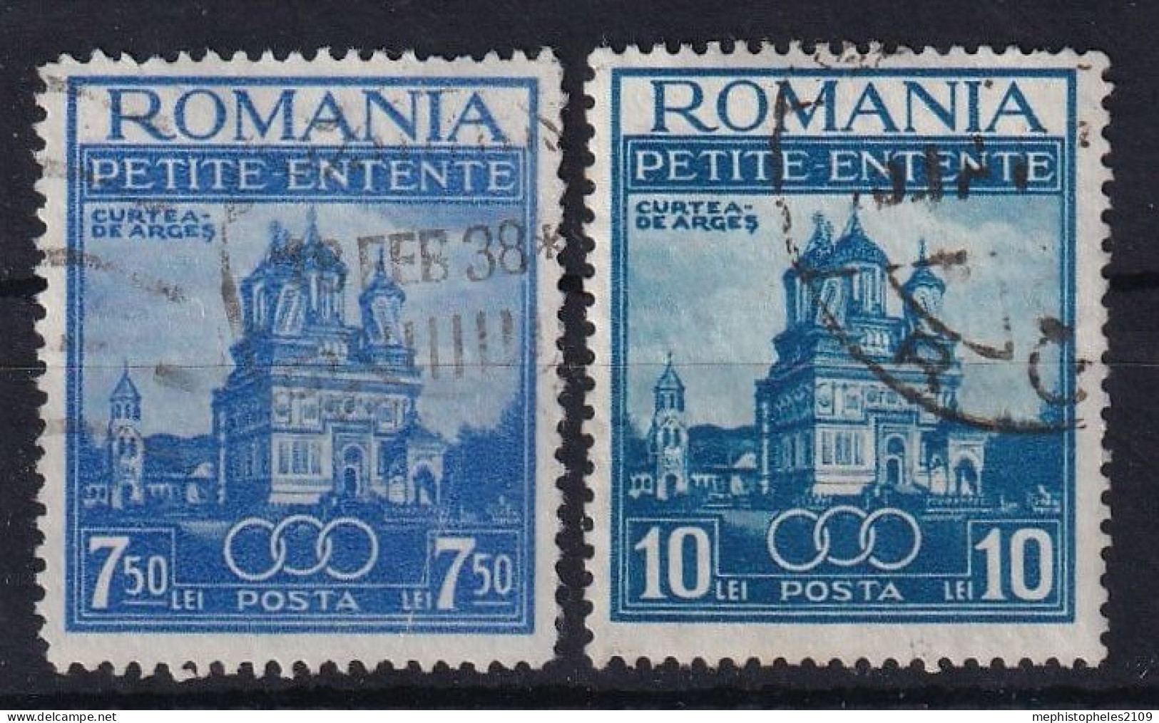 ROMANIA 1937 - Canceled - Sc# 467, 468 - Usati