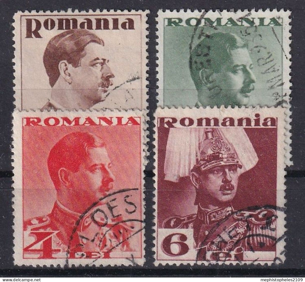 ROMANIA 1935 - MLH - Sc# 447, 449, 451, 453 - Unused Stamps