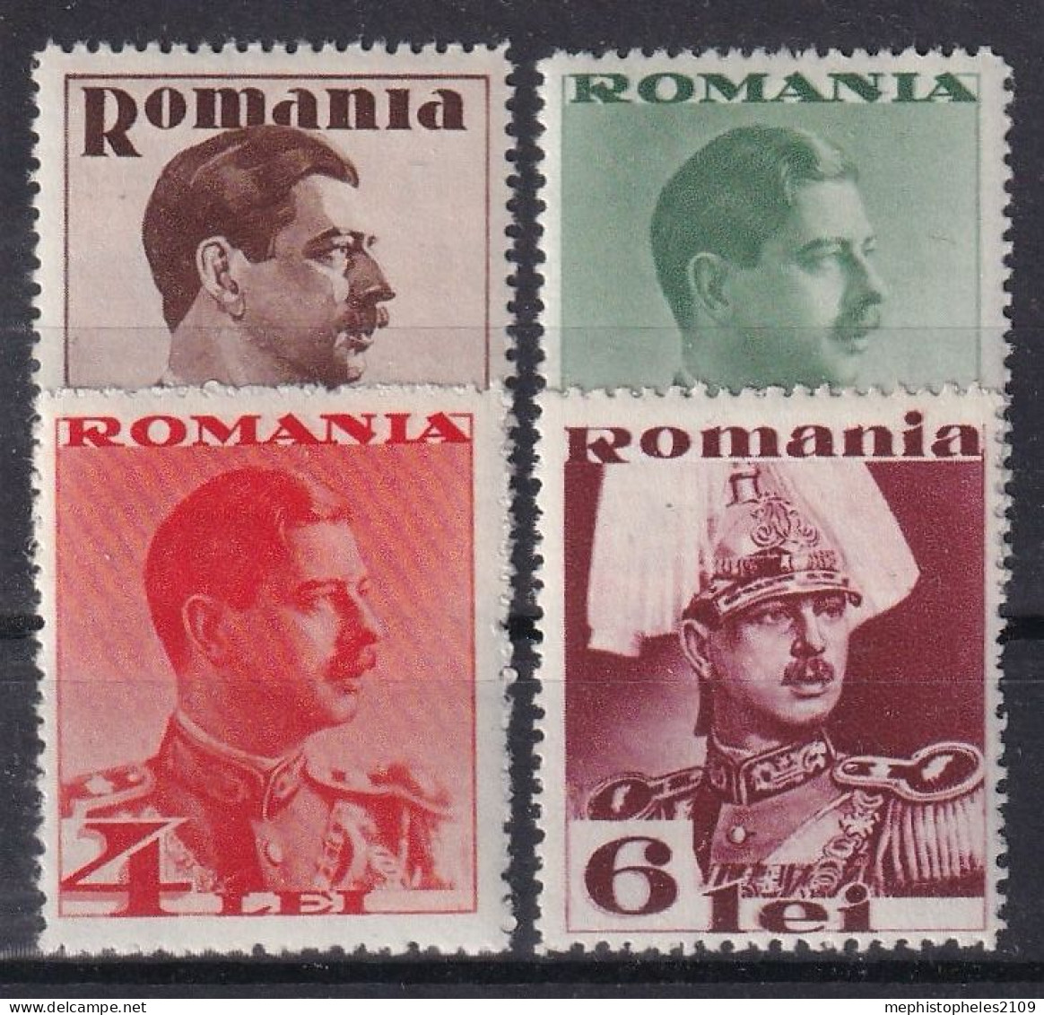 ROMANIA 1935 - Canceled - Sc# 447, 449, 451, 453 - Used Stamps