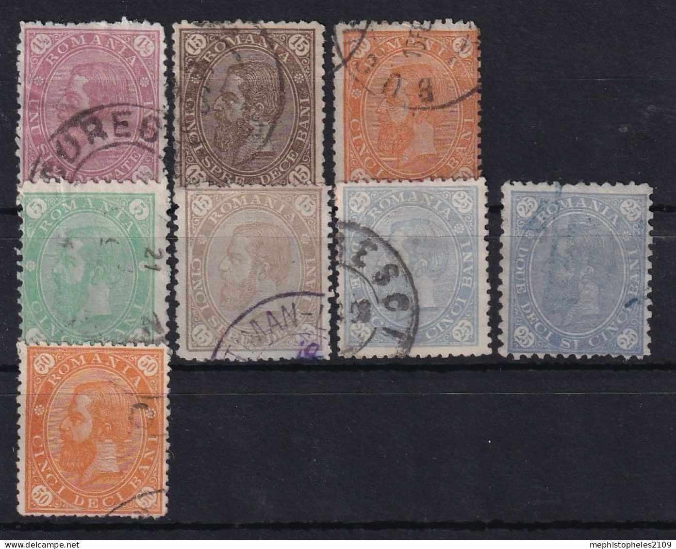 ROMANIA 1890 - Canceled - Sc# 94, 105, 107, 96, 105, 106, 106, 107 - Gebruikt