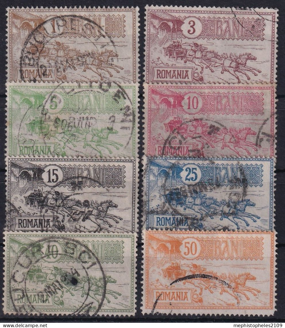 ROMANIA 1903 - Canceled - Sc# 158-165 - Complete Set! - Usado