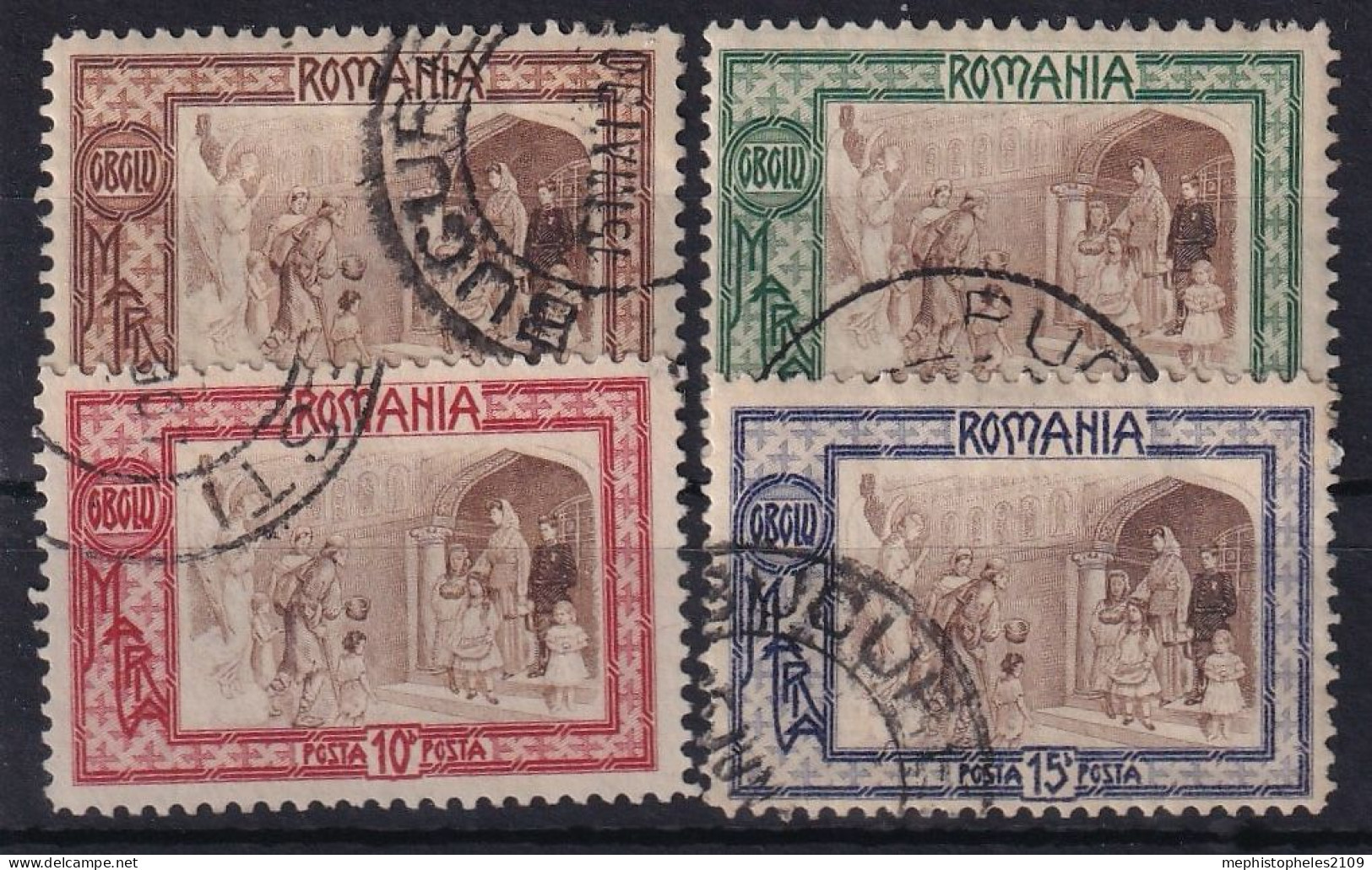 ROMANIA 1907 - Canceled - Sc# B17-B20 - Usati