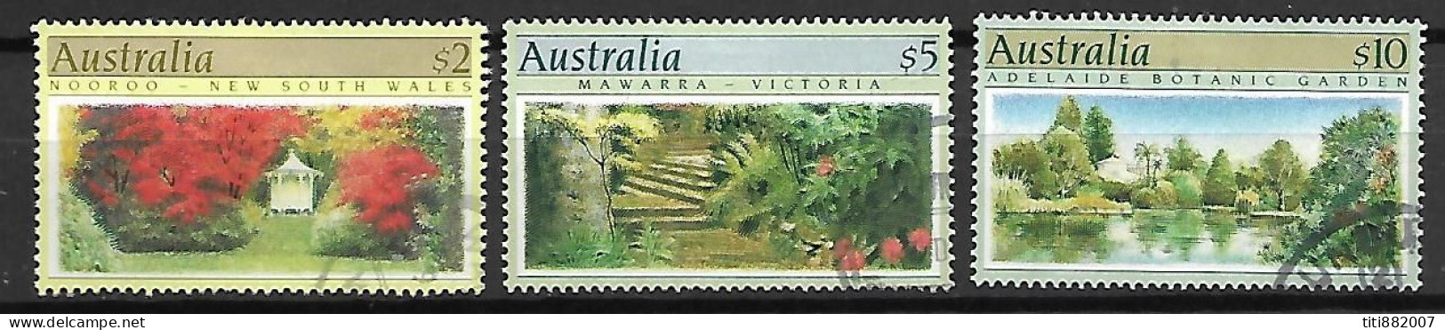 AUSTRALIE   -  1989 . Série Complète Oblitérés.  Jardins Botaniques - Usados