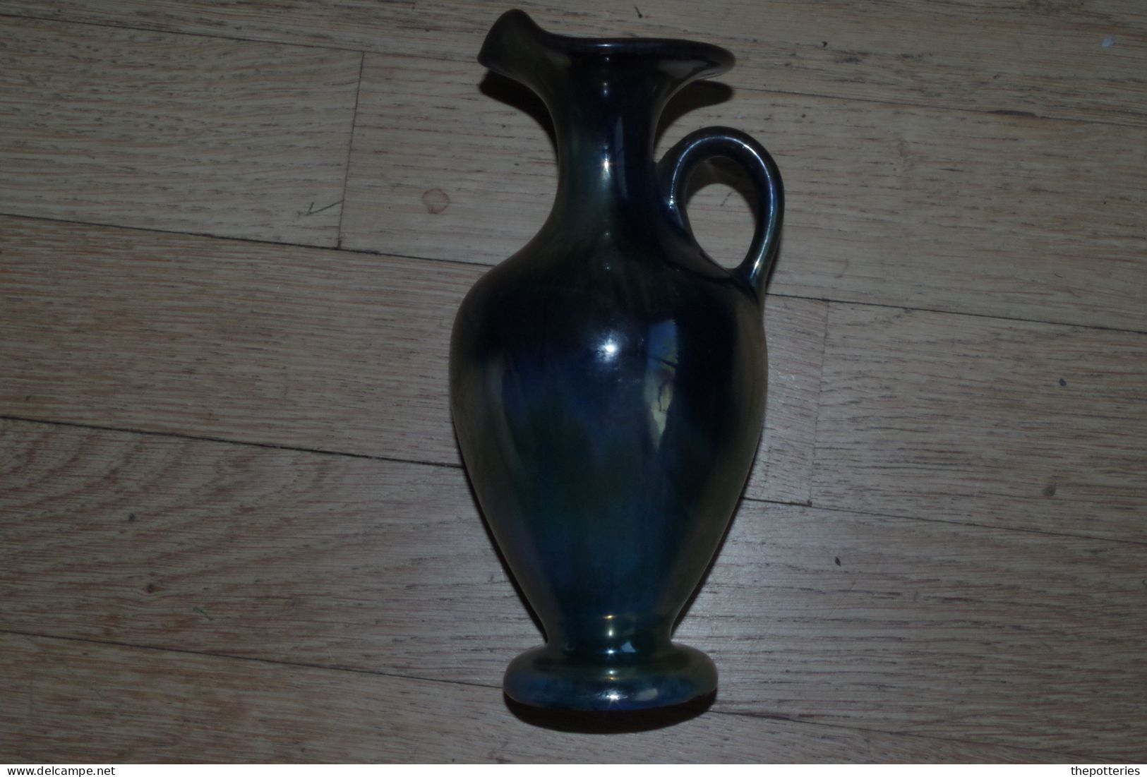 B24 Grès Fammé Irisé Rambervilliers Vase Aiguière ( No Massier No Montieres Amiens) Art Nouveau Vosges Lorraine - Est (FRA)