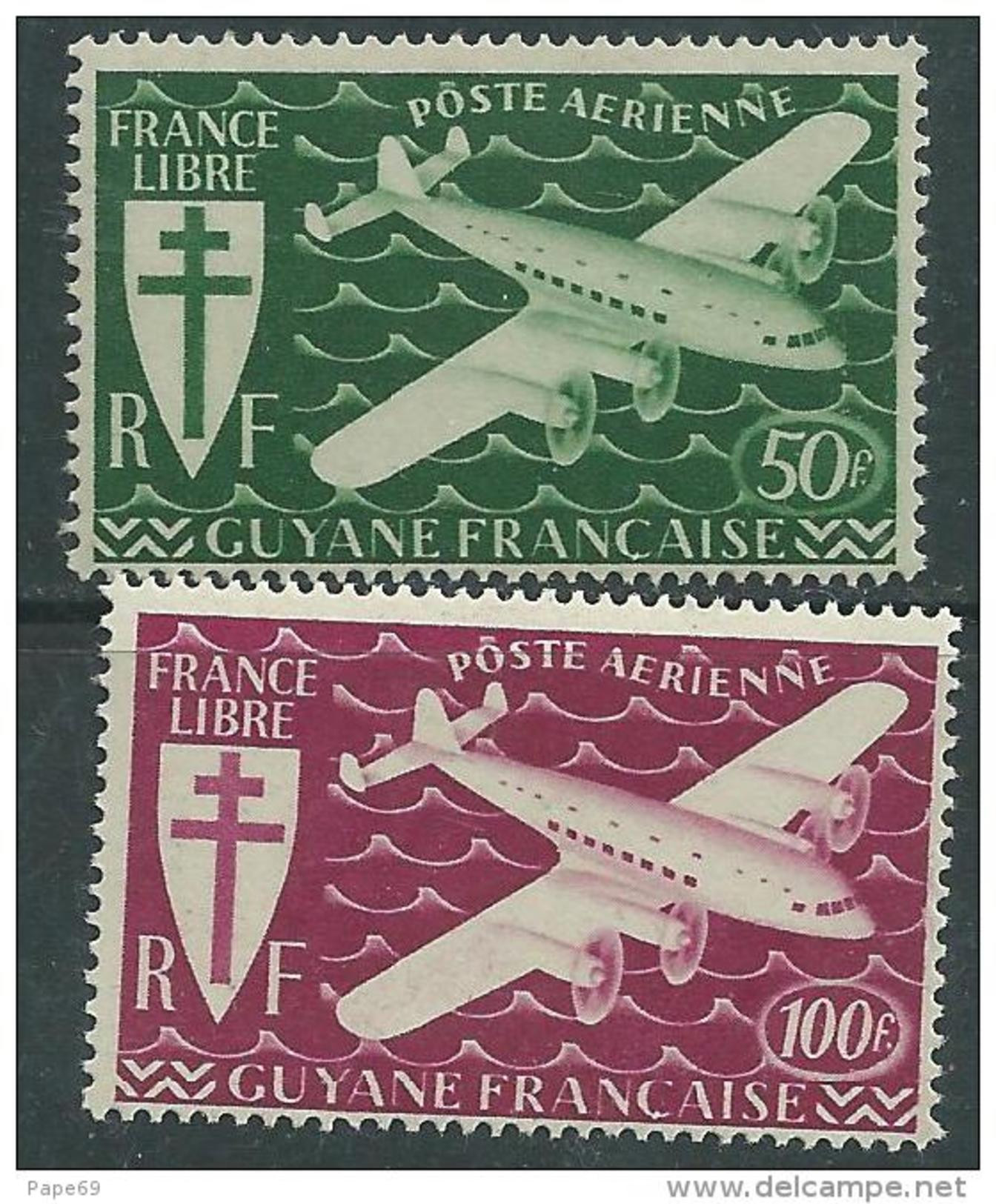 Guyane P.A. N° 26 / 27 XX  Série De Londres, La Paire   Sans  Charnière, TB - Unused Stamps