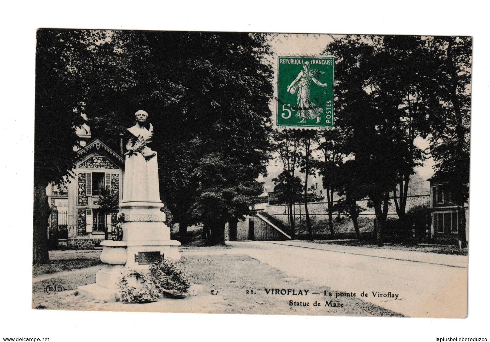 CPA - 78 - VIROFLAY - La Pointe De VIROFLAY - Statue De Maze - 1912 - Viroflay