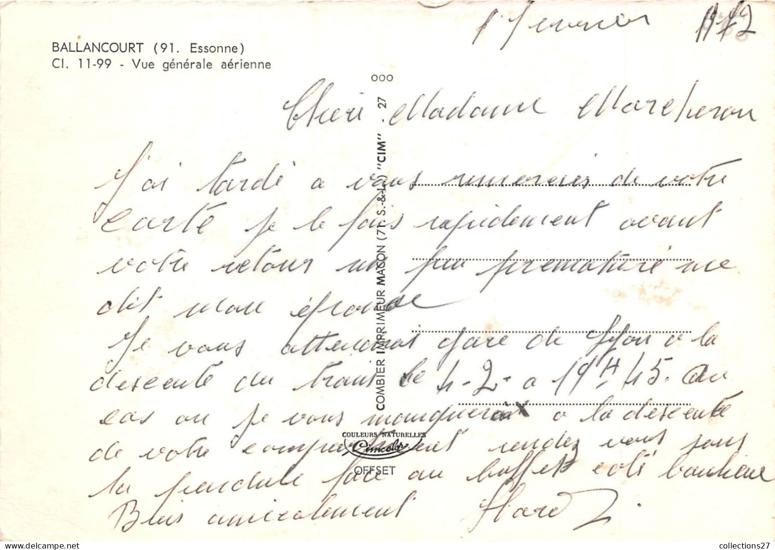 91-BALLANCOURT-  VUE GENERALE AERIENNE - Ballancourt Sur Essonne