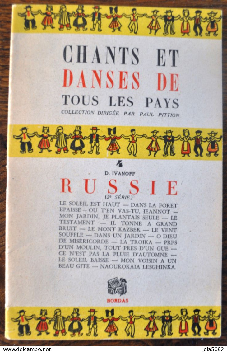 PARTITION - Chants Et Danse De Tous Les Pays - RUSSIE - Partitions Musicales Anciennes