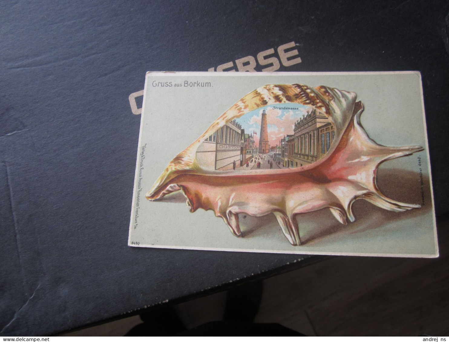 Gruss Aus Borkum Litho Embossed Shell Old Postcards - Borkum